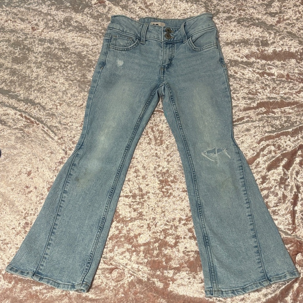 Girls Classic Blue Flared Jeans